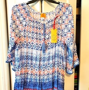 New Ruby Red Blouse 2X